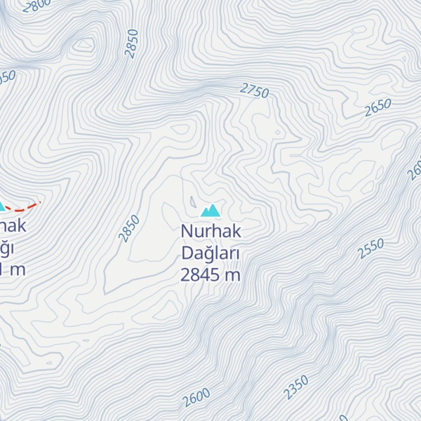 Map of Nurhak Dağları