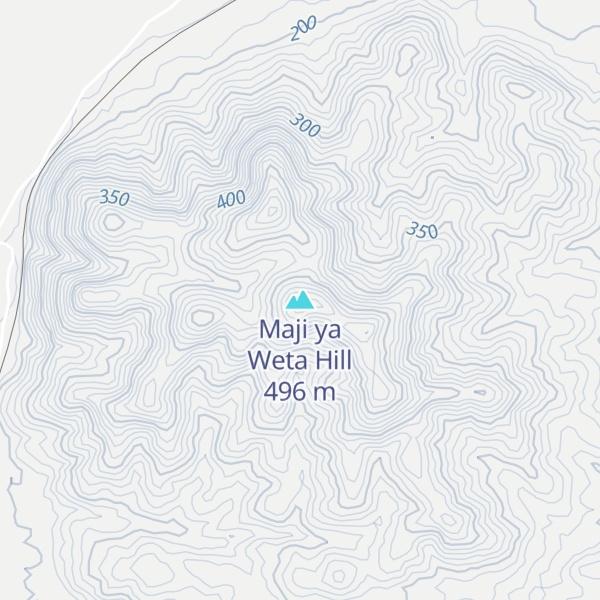 Map of Maji ya Weta Hill