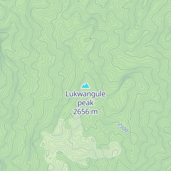 Map of Lukwangule peak