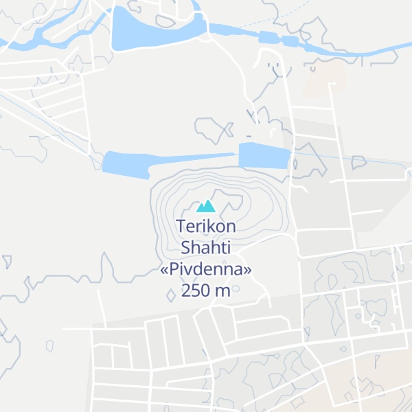 Map of Terikon Shahti «Pivdenna»
