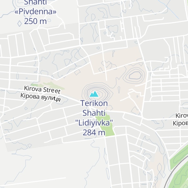 Map of Terikon Shahti "Lidiyivka"