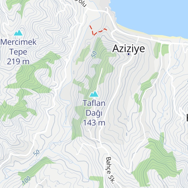 Map of Taflan Dağı