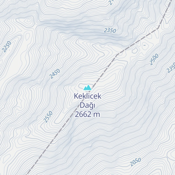 Map of Keklicek Dağı