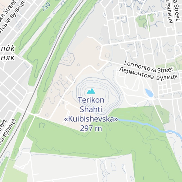 Map of Terikon Shahti «Kuibishevska»