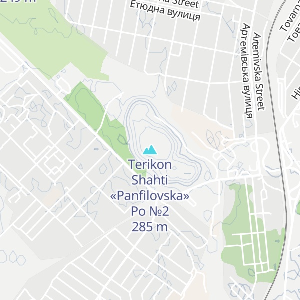Map of Terikon Shahti «Panfilovska» Po №2
