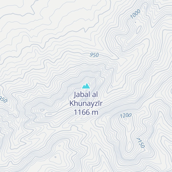Map of Jabal al Khunayzīr