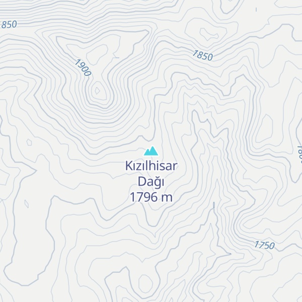 Map of Kızılhisar Dağı
