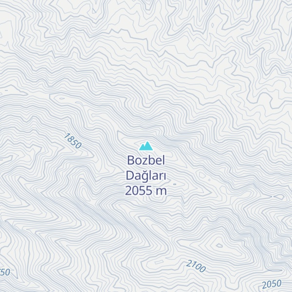Map of Bozbel Dağları