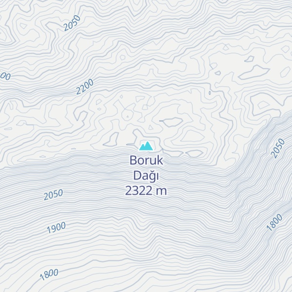 Map of Boruk Dağı