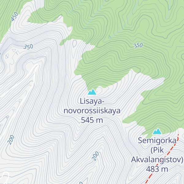 Map of Lisaya-novorossiiskaya