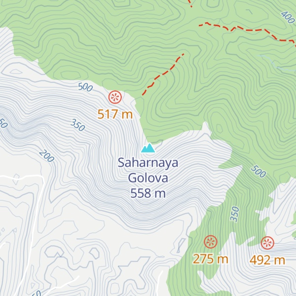 Map of Saharnaya Golova