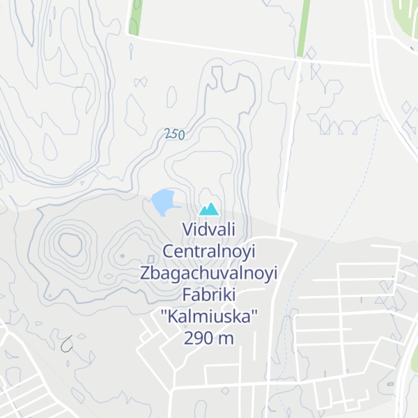 Map of Vidvali Centralnoyi Zbagachuvalnoyi Fabriki "Kalmiuska"