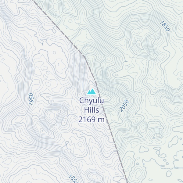 Map of Chyulu Hills
