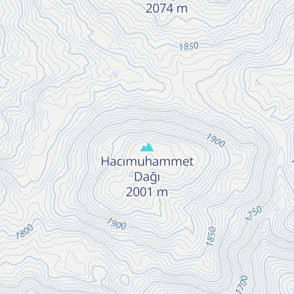 Map of Hacımuhammet Dağı