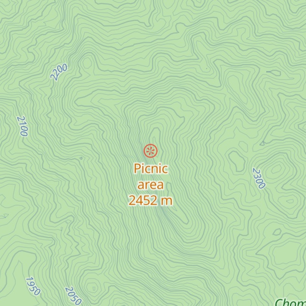 Map of Shengena Peak
