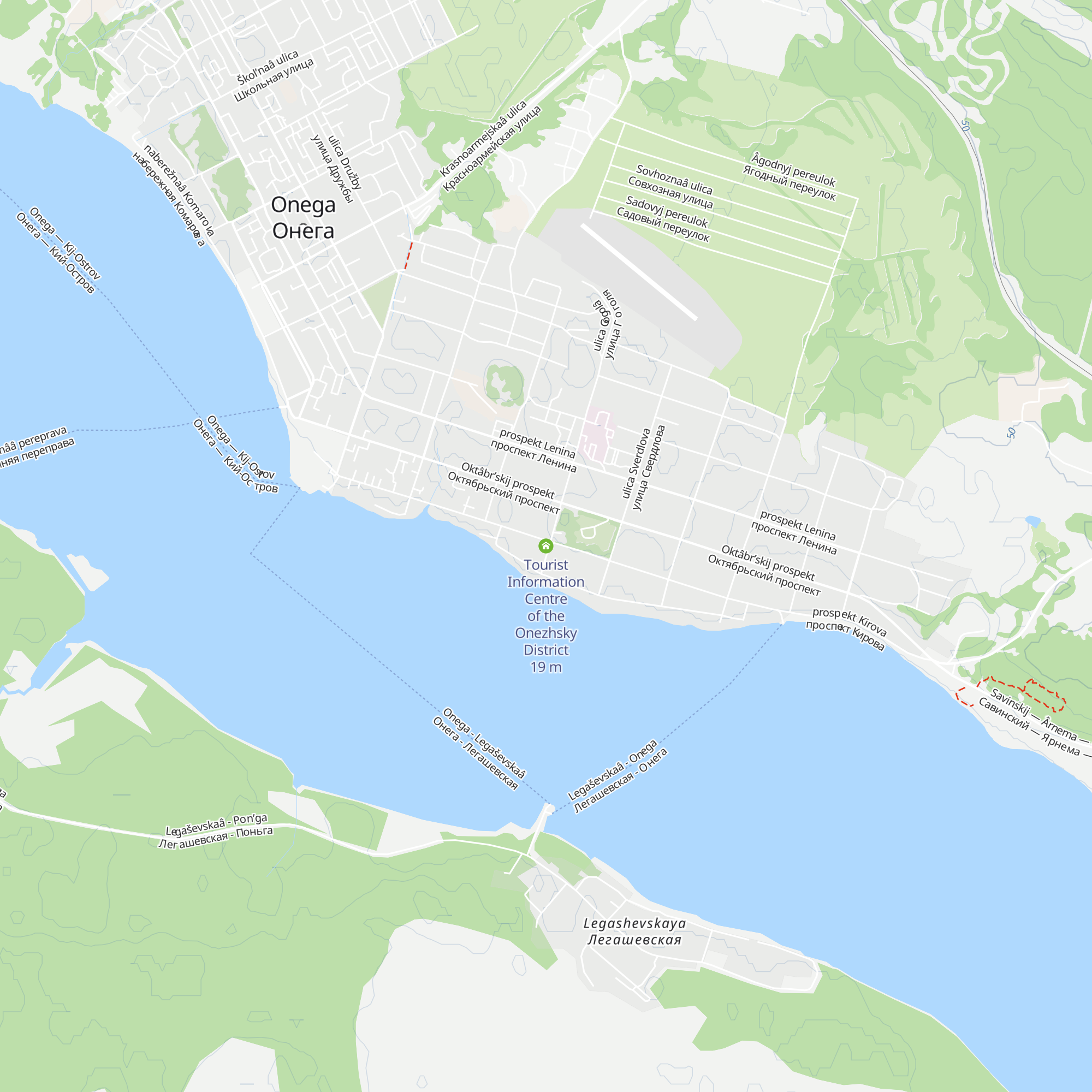 Tourist Information Centre of the Onezhsky District map