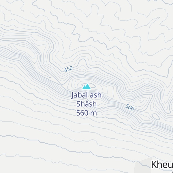 Map of Jabal ash Shāsh