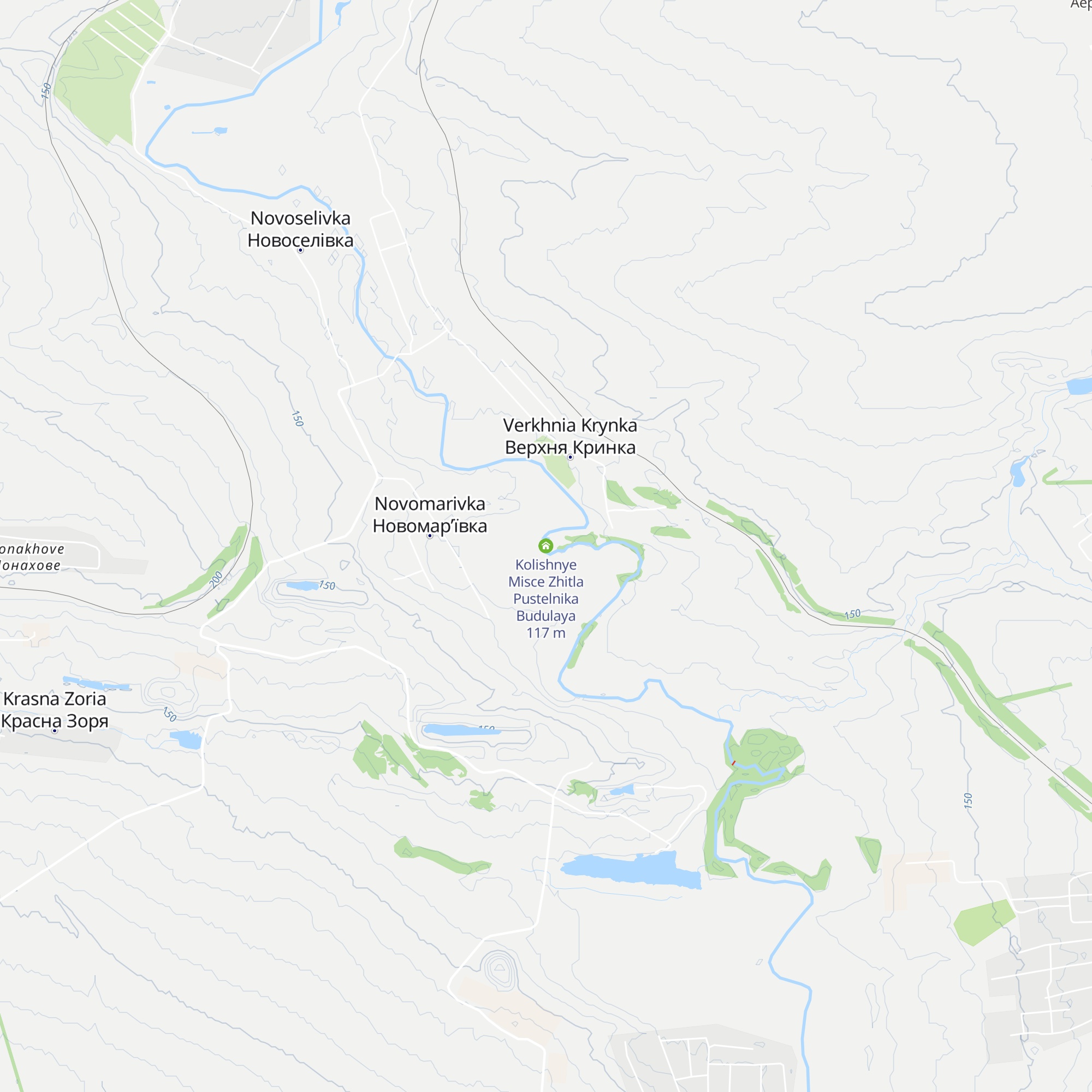 Kolishnye Misce Zhitla Pustelnika Budulaya map