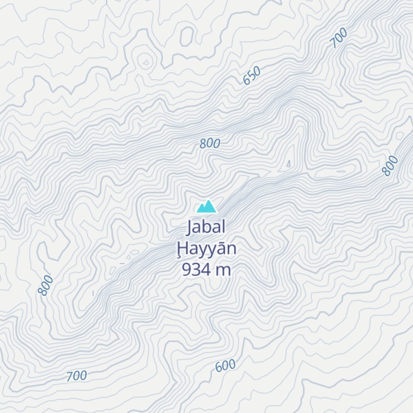 Map of Jabal Ḩayyān