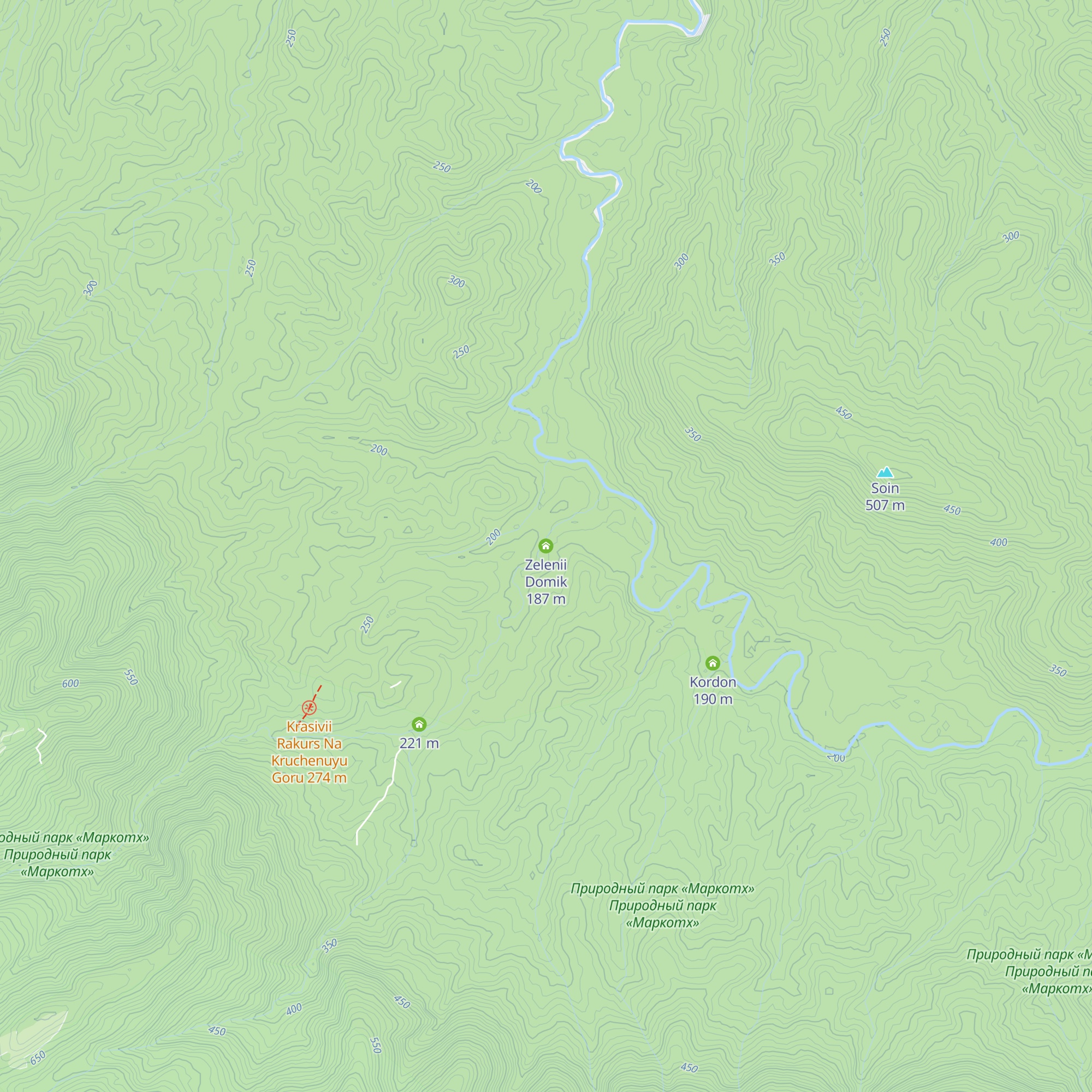 Zelenii Domik map