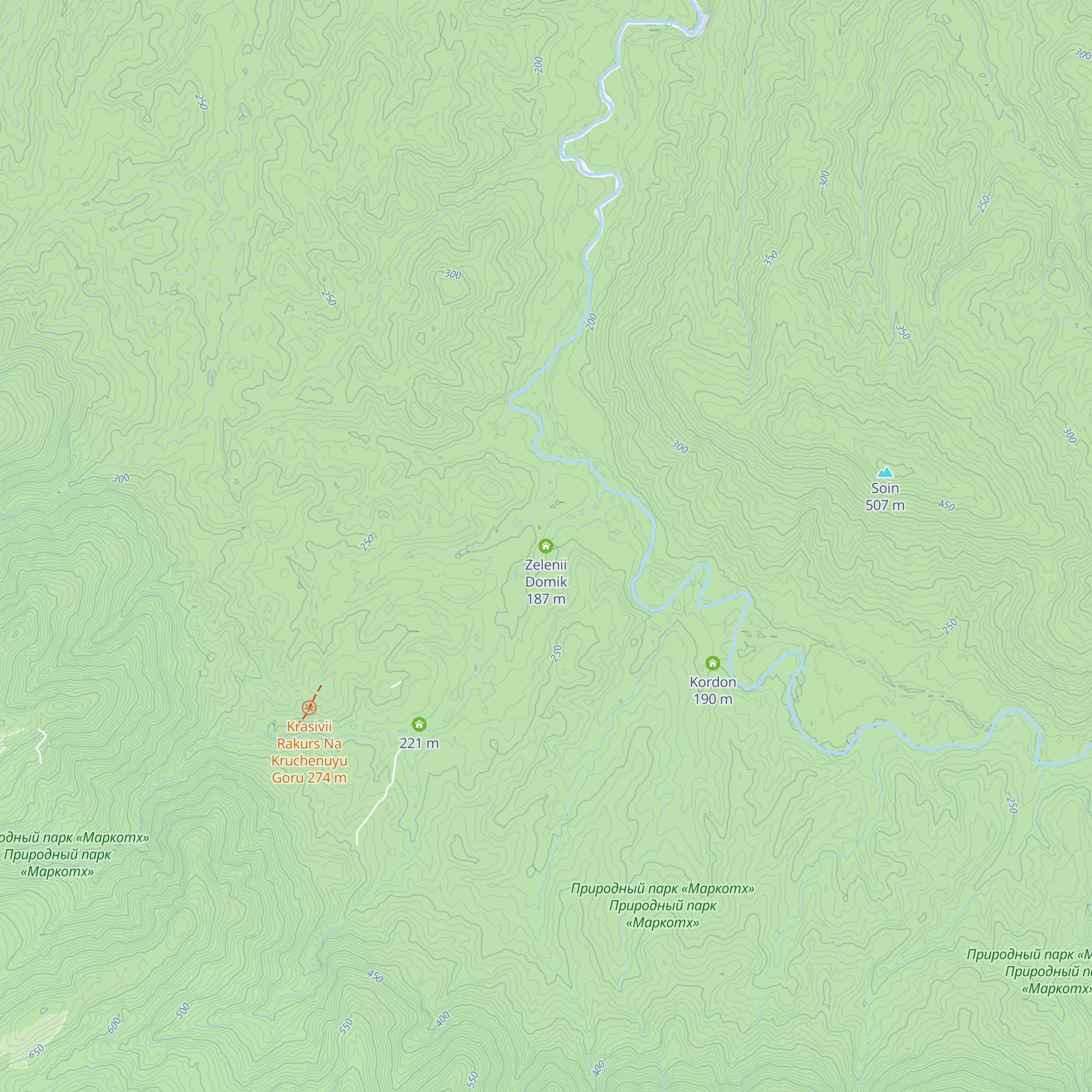Zelenii Domik map