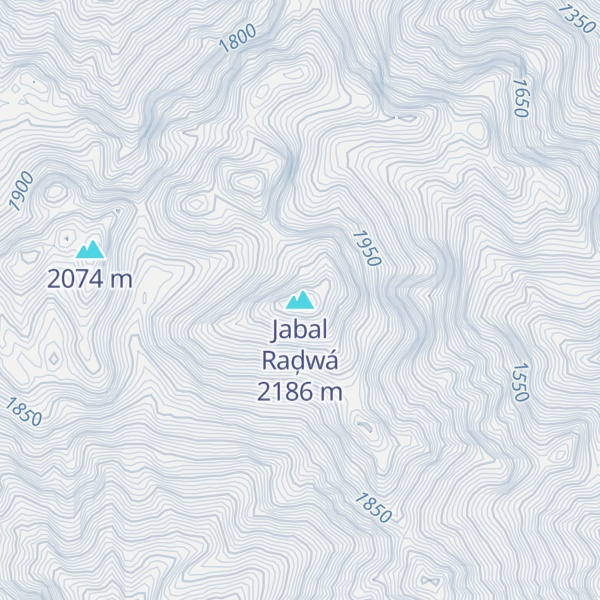 Map of Jabal Raḑwá