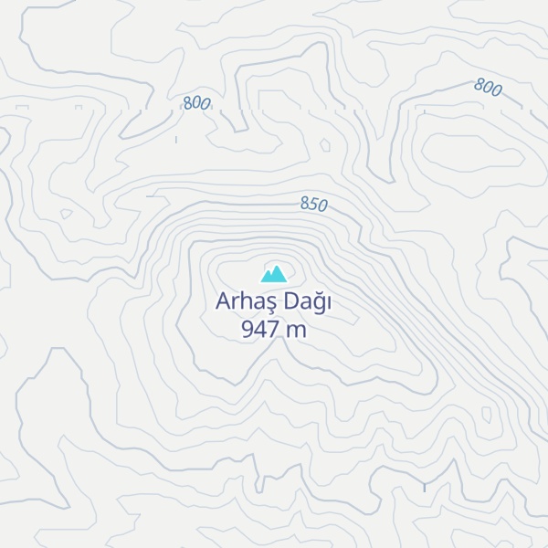 Map of Arhaş Dağı