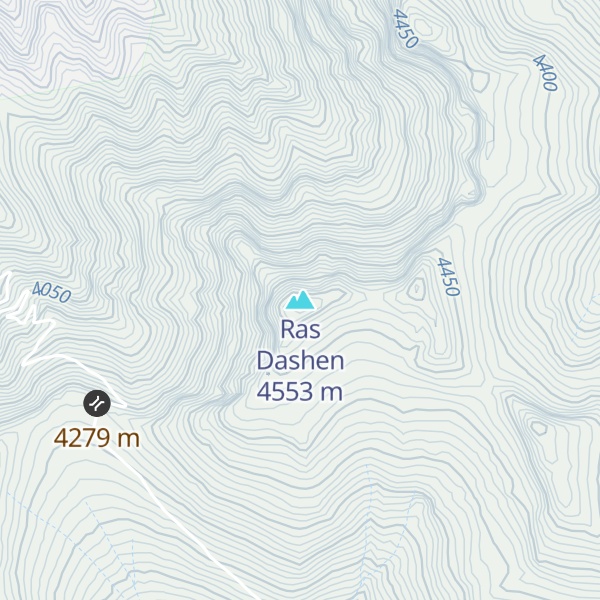 Map of Ras Dashen