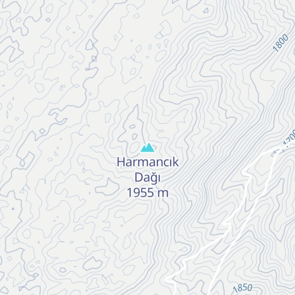 Map of Harmancık Dağı