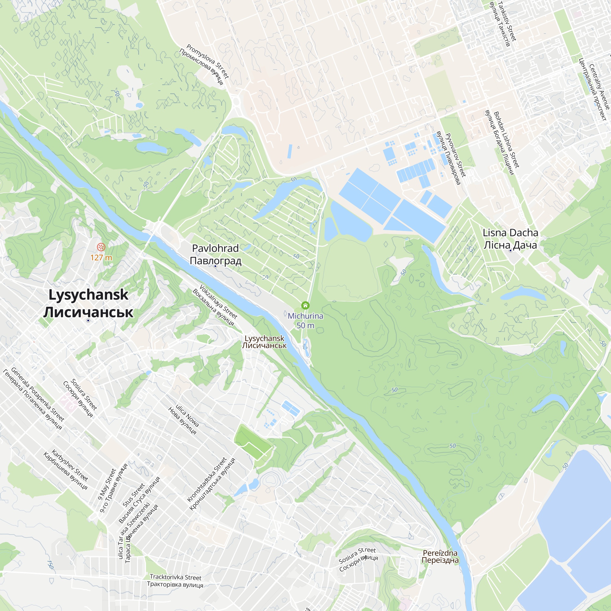 Michurina map