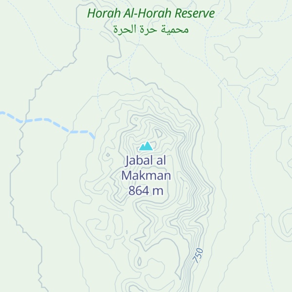 Map of Jabal al Makman