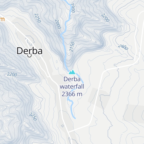 Map of Derba waterfall