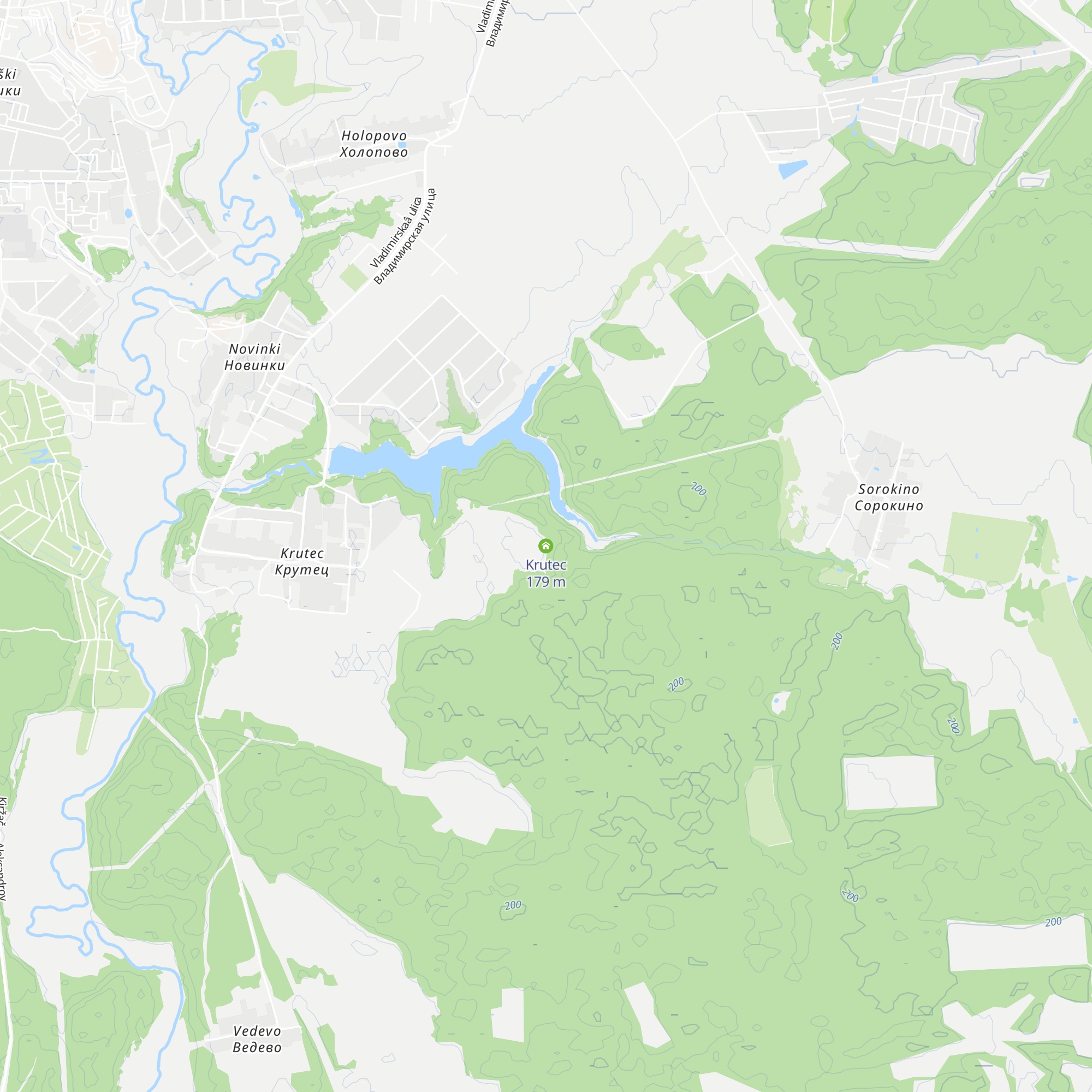 Krutec map