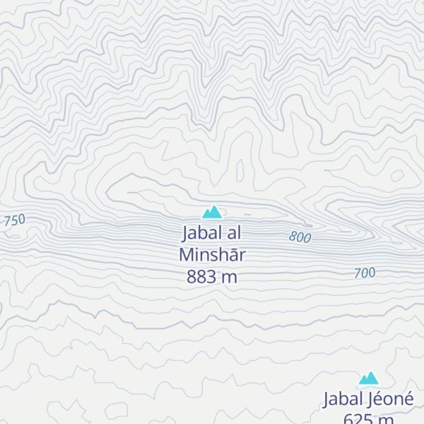 Map of Jabal al Minshār