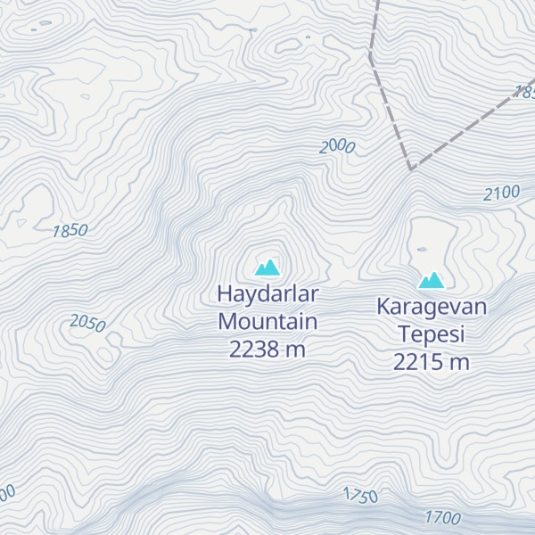 Map of Haydarlar Mountain