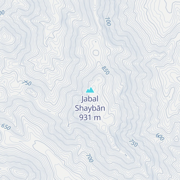 Map of Jabal Shaybān