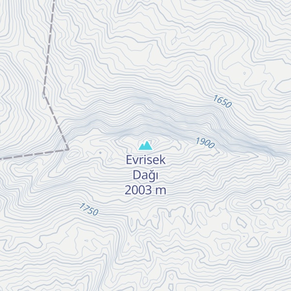 Map of Evrisek Dağı