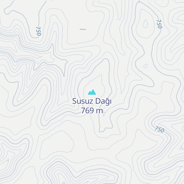 Map of Susuz Dağı
