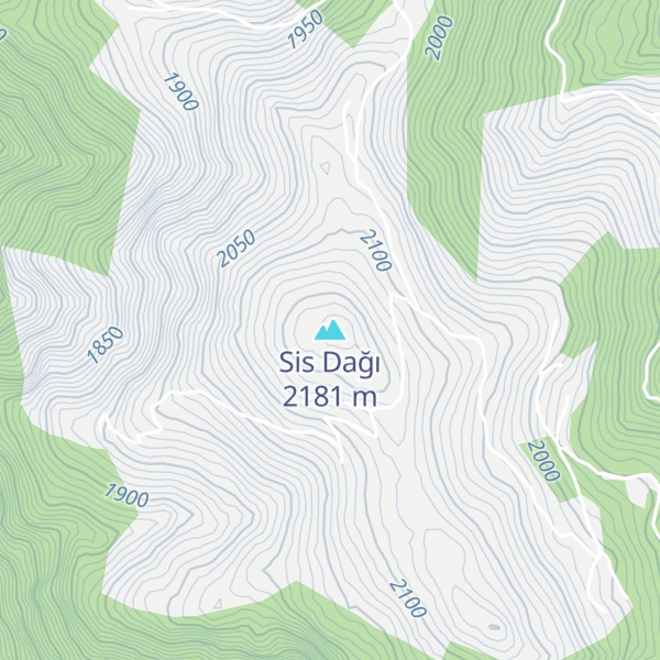 Map of Sis Dağı