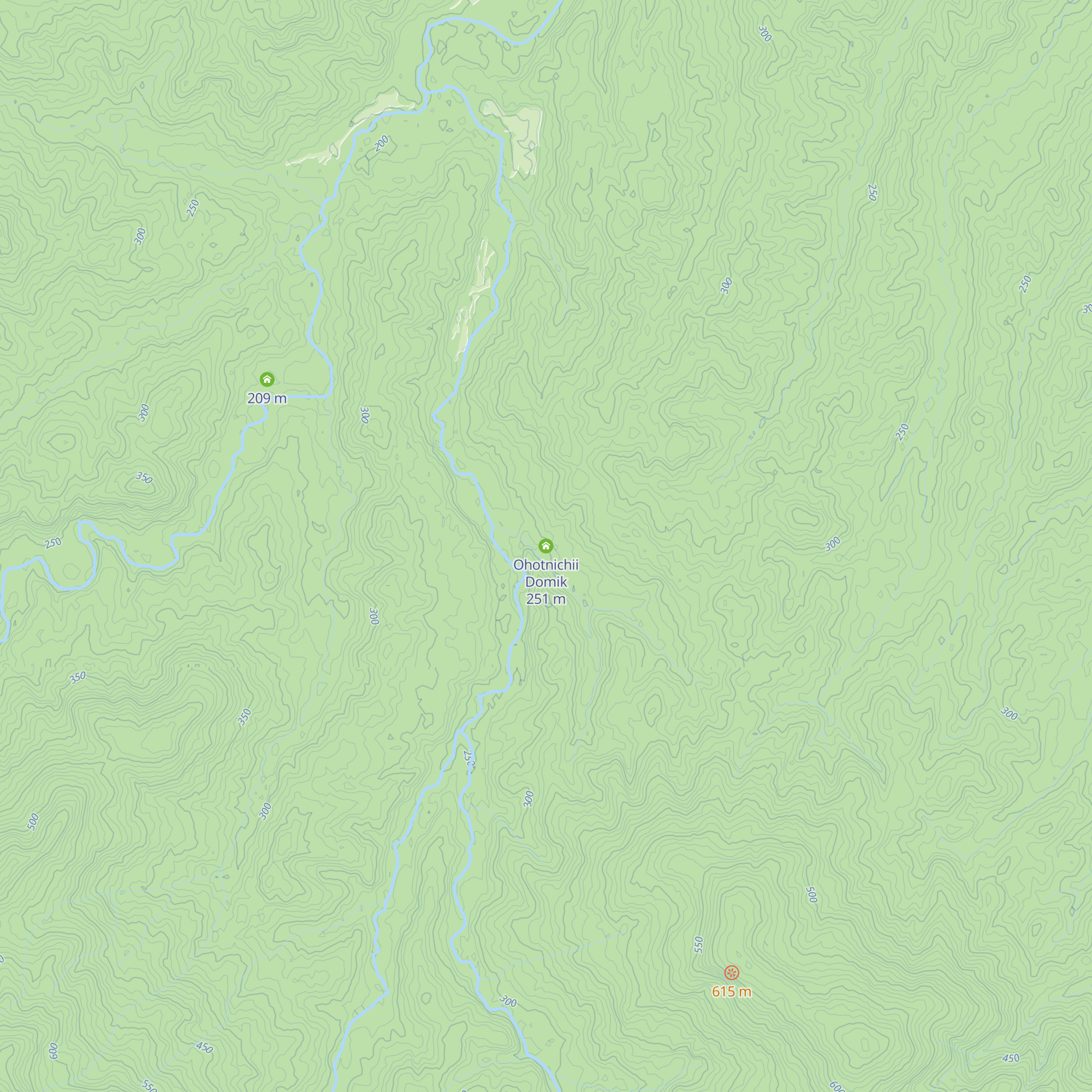 Ohotnichii Domik map