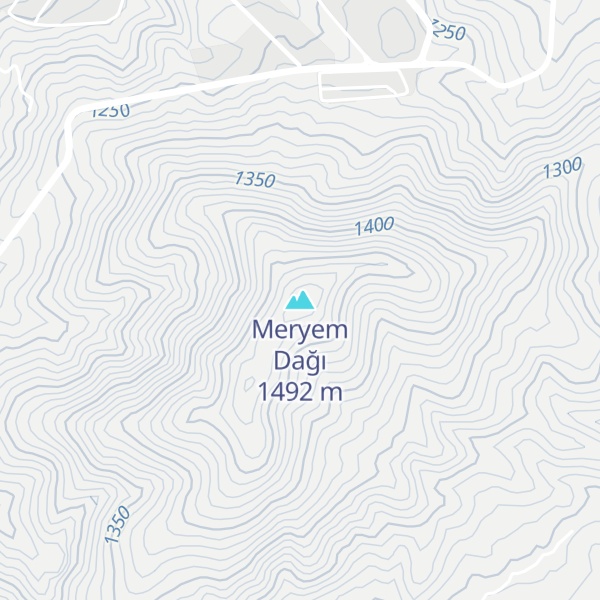 Map of Meryem Dağı