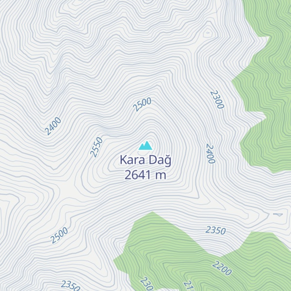Map of Kara Dağ