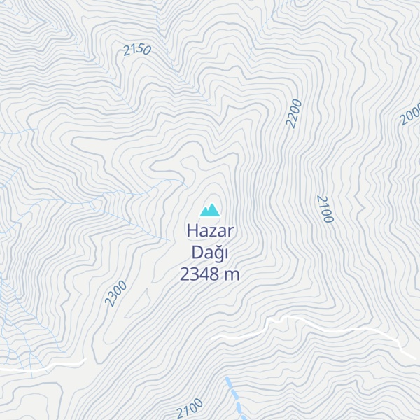 Map of Hazar Dağı