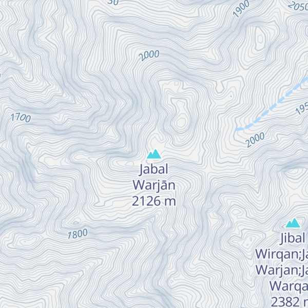 Map of Jabal Warjān