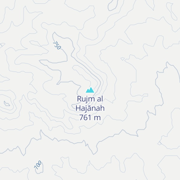 Map of Rujm al Hajānah