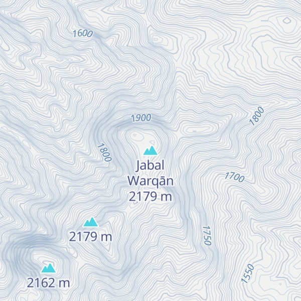 Map of Jabal Warqān
