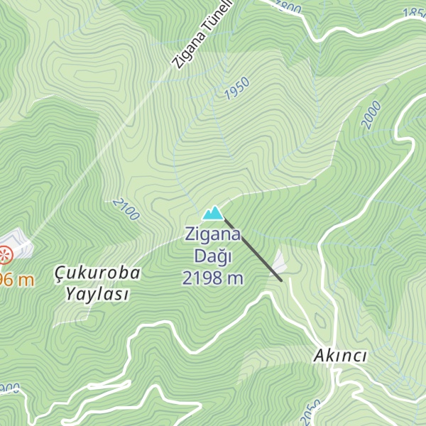 Map of Zigana Dağı