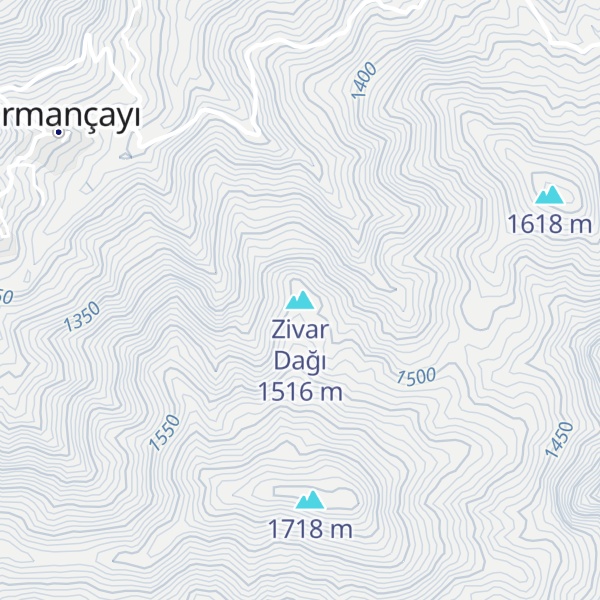 Map of Zivar Dağı