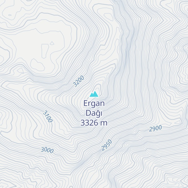Map of Ergan Dağı