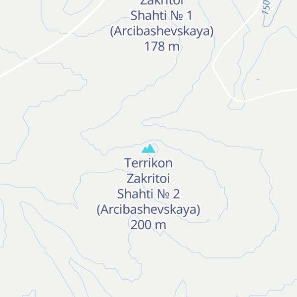 Map of Terrikon Zakritoi Shahti № 2 (Arcibashevskaya)